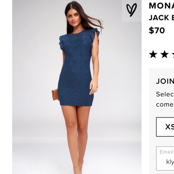 Navy Blue Lace Bodycon Dress! - Picture 6 of 6